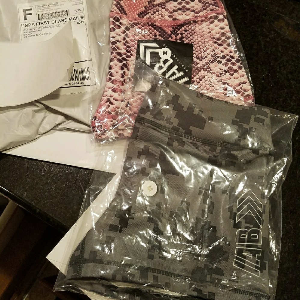 New pink snakeskin IAB shorts